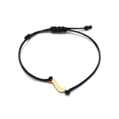 Pulseira fio de seda letra J - comprar online