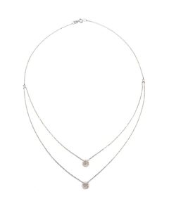 Colar solitário duplo - loja online