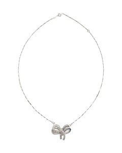 Colar laço com diamante