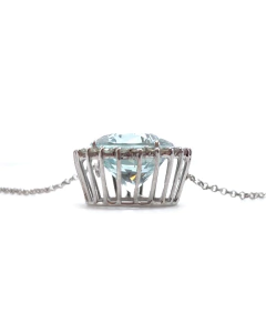 Imagem do Colar água marinha com diamantes