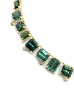 Imagem do Colar turmalina verde e diamante