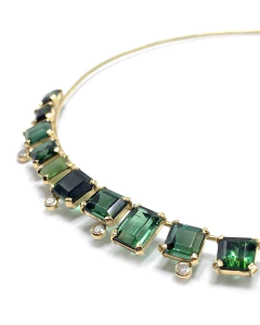 Colar turmalina verde e diamante - La Chica de Oro