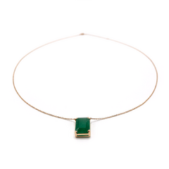 Colar Esmeralda ouro rose - La Chica de Oro
