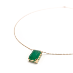 Colar Esmeralda ouro rose - comprar online