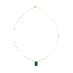 Colar Esmeralda ouro rose