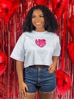 CROPPED LOVE CLUB WHITE na internet