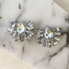 Aros Abanico Cristal