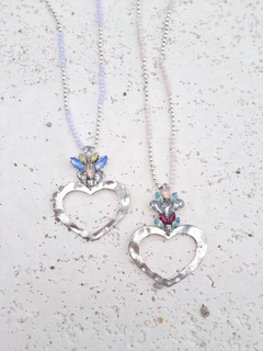 Collar cuore Stone colo pastel