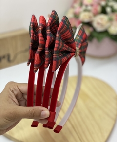 Tiara Polly laço em pé xadrez  - comprar online