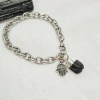Pulsera Acero Quirúrgico y Turmalina Negra