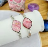 Pulsera de Alpaca Artesanal y Rodocrosita