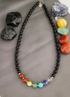 Collar 7 Chakras Obsidiana Negra