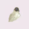 Anillo Cazuela Pirita en Bruto con Amatista