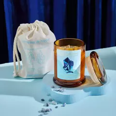 Vela cristal Cuarzo azul - Lima & ozono - comprar online