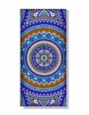 Almohadilla Ocular Microfibra Mandala Azul-Naranja