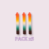 Pack Vela Corta 7 Colores x5und.