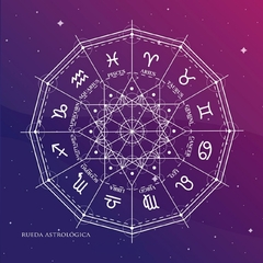 Paño de Tarot con Bolsita Rueda Astrológica