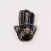 Colgante Hamsa Venecitas Blanco y Negro de Indonesia
