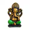 Ganesha Grande Dorado y Verde