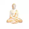 Buda Meditando Blanco y Dorado