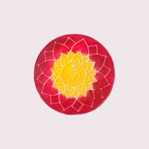 Porta Sahumerio Mandala Rosa