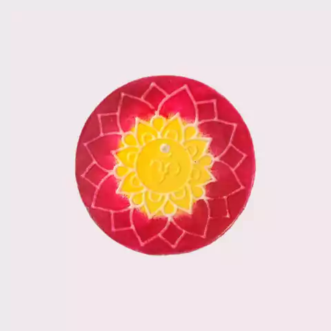 Porta Sahumerio Mandala Rosa