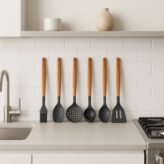 PINCEL DE SILICONA CON MADERA DE ACACIA UTENSILIOS en internet