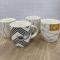 SET POR 4 TAZAS DE PORCELANA 340ml en internet