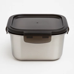 CONTENEDOR DE ALIMENTOS DE ACERO INOXIDABLE APTO MICROONDAS 1450ml - comprar online