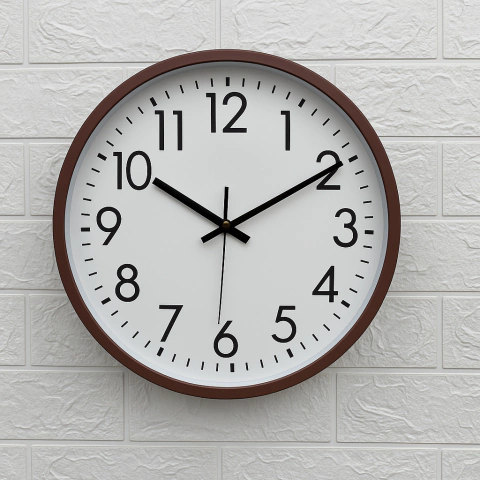 RELOJ DE PARED MARRÓN 30cm - comprar online