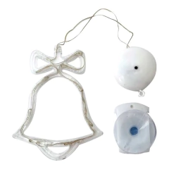 COLGANTE NAVIDEÑO PARA VIDRIO VIDRIERA CON LUZ LED - PAPA NOEL ARBOL RENO CAMPANA - Mots