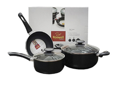 JUEGO BATERIA DE COCINA 5 PIEZAS - ROSWELL CLASSIC BLACK - comprar online