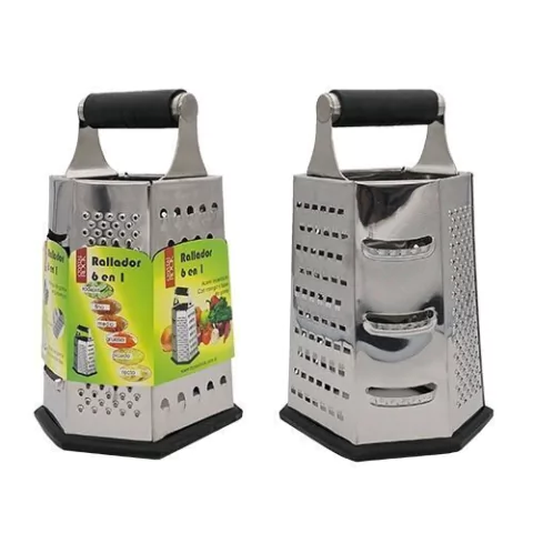 RALLADOR EXAGONAL MANGO Y BASE DE GOMA 11*15*22