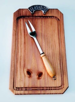 TABLA DE MADERA ASADITO CON AGARRE DE HIERRO - comprar online