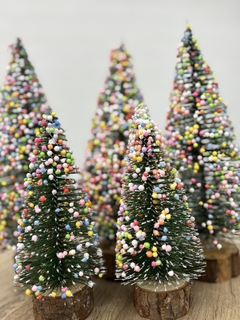PINO NAVIDEÑO DECORADO CONFETI 15cm - 20cm