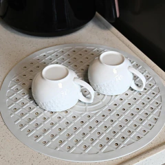 ALFOMBRA PROTECTOR PARA BACHA DE COCINA REDONDO - BLANCA Y NEGRA - comprar online