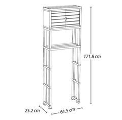 MUEBLE ESTANTE ORGANIZADOR PARA BAÑO PLÁSTICO c/puertas en internet