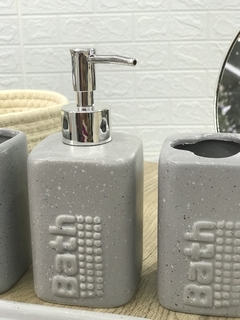 SET DE BAÑO 4 PIEZAS BATH SIMIL PIEDRA - comprar online