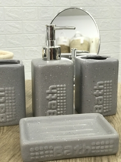 SET DE BAÑO 4 PIEZAS BATH SIMIL PIEDRA en internet