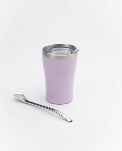 MATE CON TAPA TERMICO VASO DE ACERO INOXIDABLE