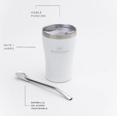 MATE CON TAPA TERMICO VASO DE ACERO INOXIDABLE - comprar online