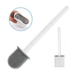 ESCOBILLA CEPILLO DE SILICONA PARA INODORO BAÑO