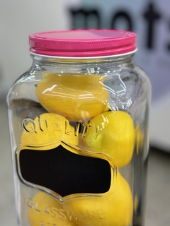 DISPENSER FRASCO CON CANILLA DE BEBIDAS JUGO CON PIZARRA 3,3LTS - tienda online