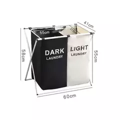 CESTO DE ROPA PLEGABLE BASE ALUMINIO 2 DIVISIONES en internet