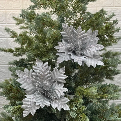 ESTRELLA FEDERAL FLOR PLATEADA CON BRILLO - comprar online