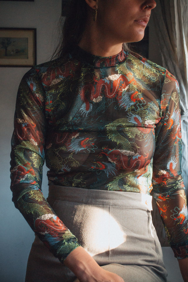 Media polera Dragón