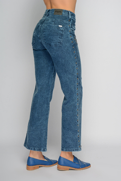 Ancho TÁMESIS con tachas azul (J5711) - Moravia Jeans