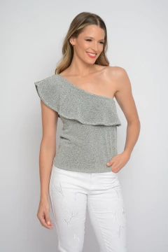 Remera NIAMEY un hombro de lurex (5718) - comprar online