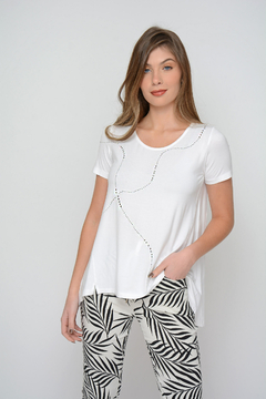 Remera CEIBO tachas larga atras (5903) - comprar online
