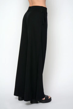 Palazzo ROBLE de lino elastizado con cierre y botones (5916) en internet